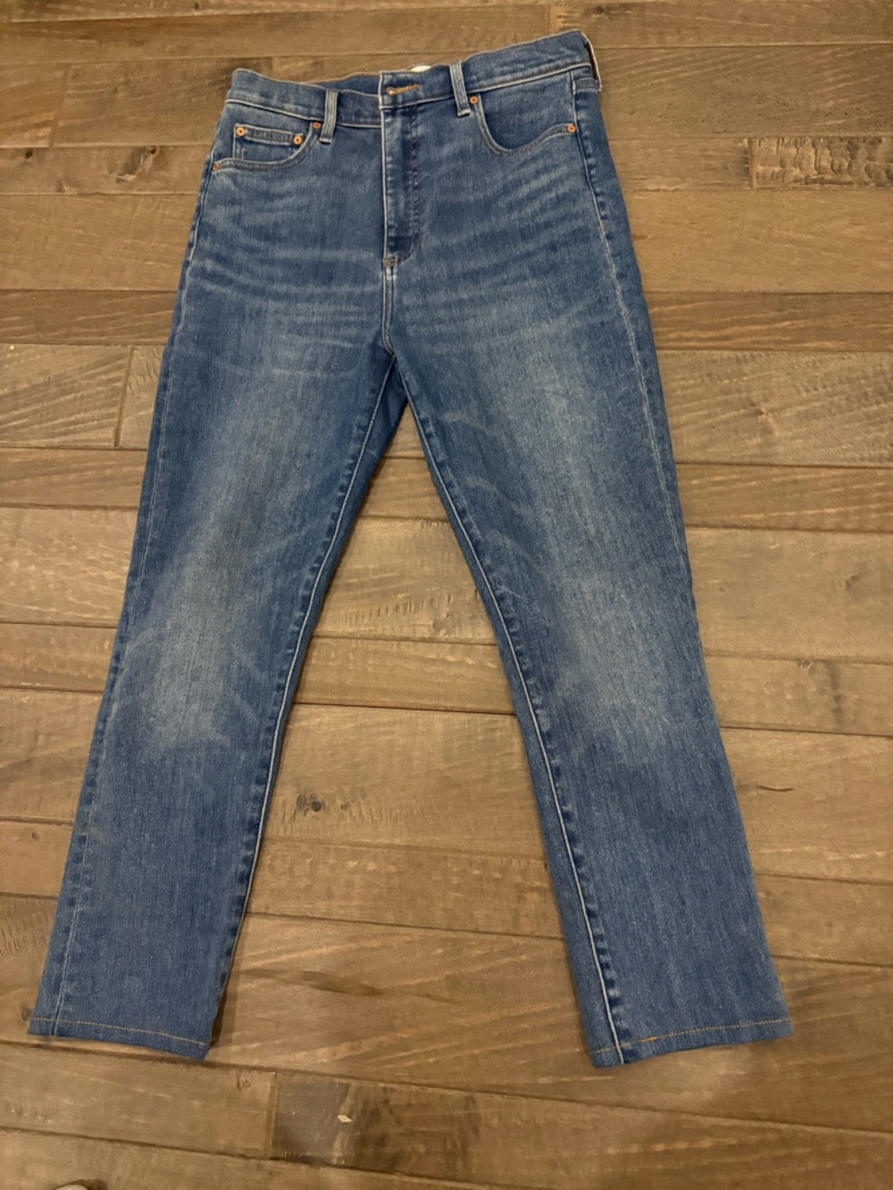 Denim Forum Lola Skinny Jeans - Medium Blue- 26”L